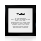 Quadro Significado do Nome Beatriz