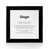 Quadro Significado do Nome Diogo