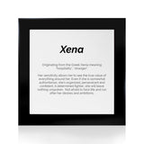 Quadro Significado do Nome Xena