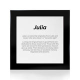 Quadro Significado do Nome Júlia