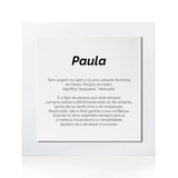 Quadro Significado do Nome Paula