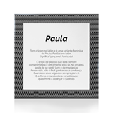 Quadro Significado do Nome Paula
