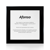 Quadro Significado do Nome Afonso