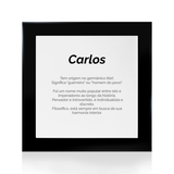 Quadro Significado do Nome Carlos