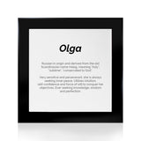 Quadro Significado do Nome Olga
