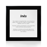 Quadro Significado do Nome Inês