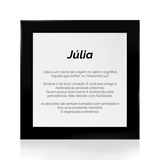 Quadro Significado do Nome Júlia