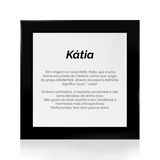 Quadro Significado do Nome Kátia