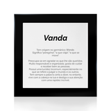 Quadro Significado do Nome Vanda