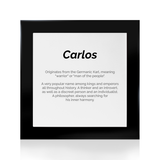 Quadro Significado do Nome Carlos