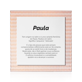 Quadro Significado do Nome Paula