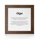 Quadro Significado do Nome Olga