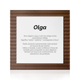 Quadro Significado do Nome Olga