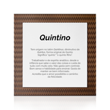 Quadro Significado do Nome Quintino